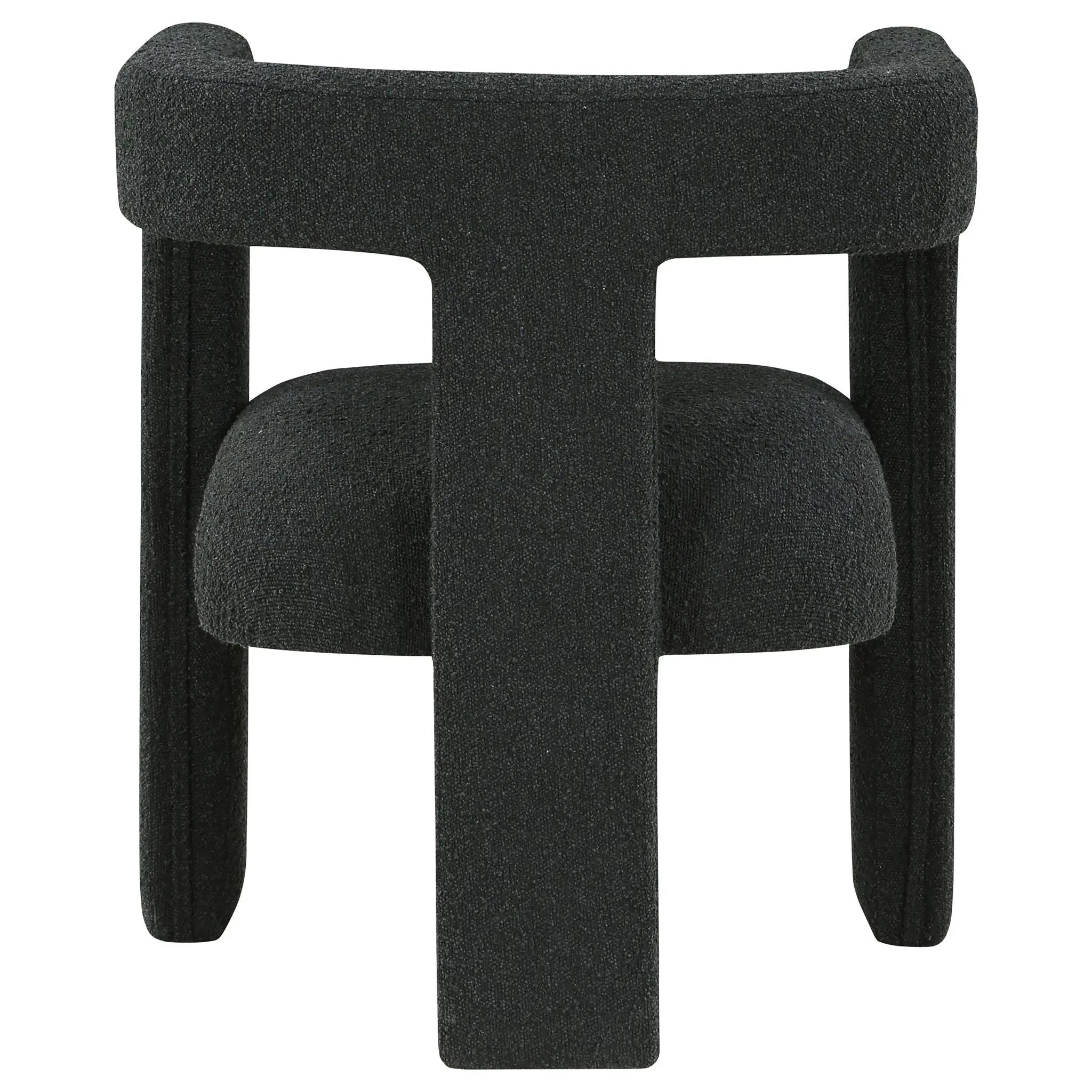 Petra Boucle Upholstered Accent Side Chair Black by Unique Piece Furniture