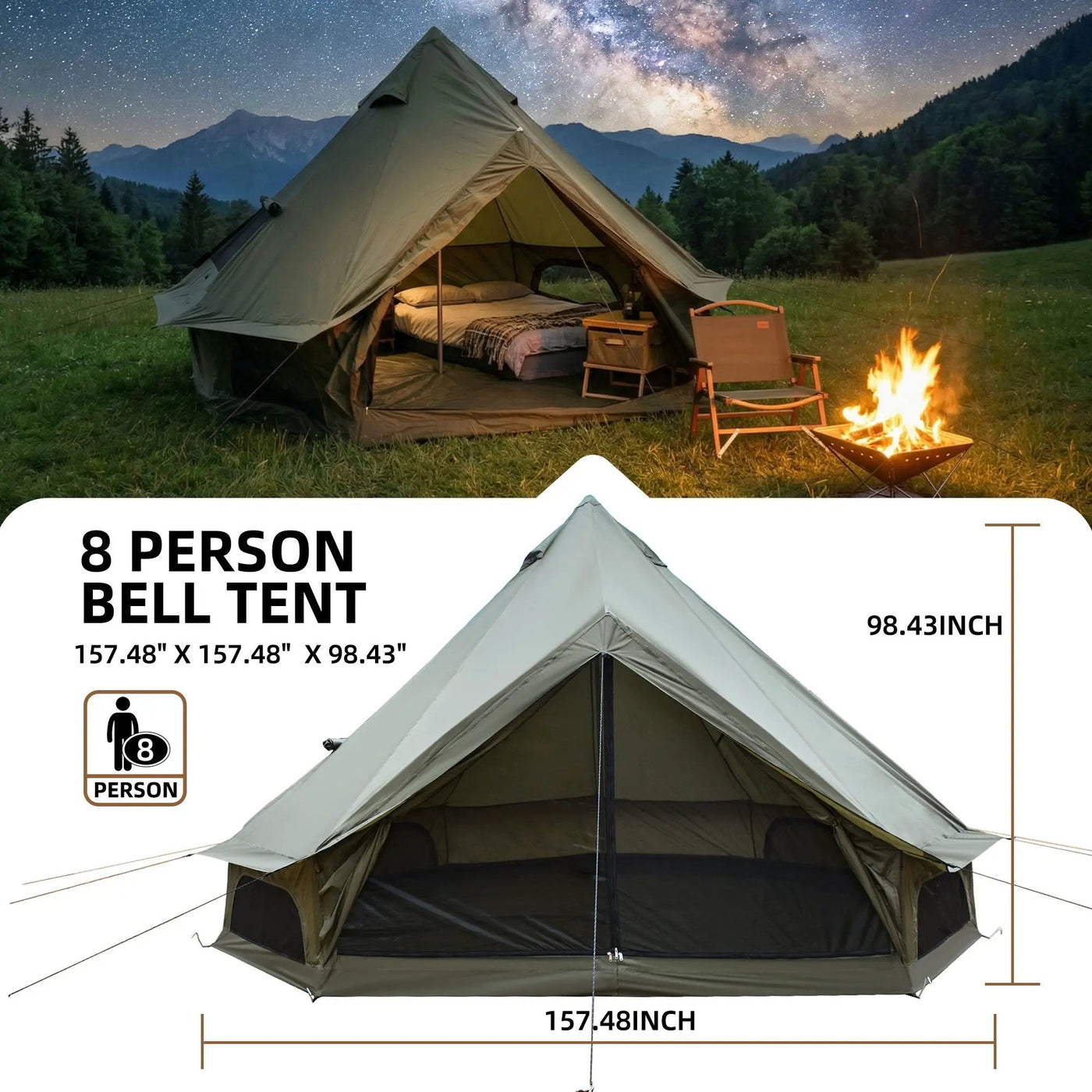 4 Season Bell Tent 13.1FT by HouseOfZazla