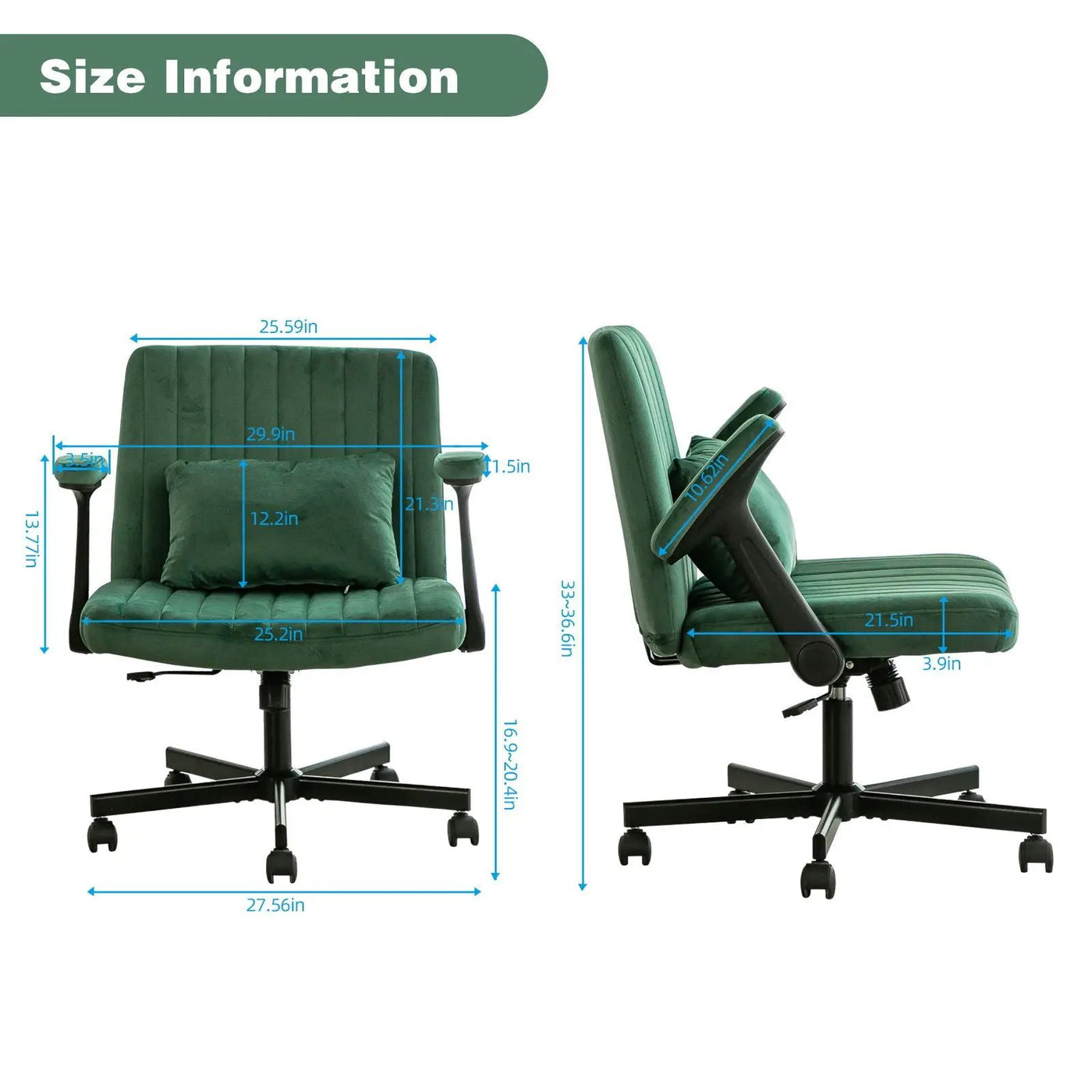Criss Cross Armrest Office Chair With Wheels by HouseOfZazla