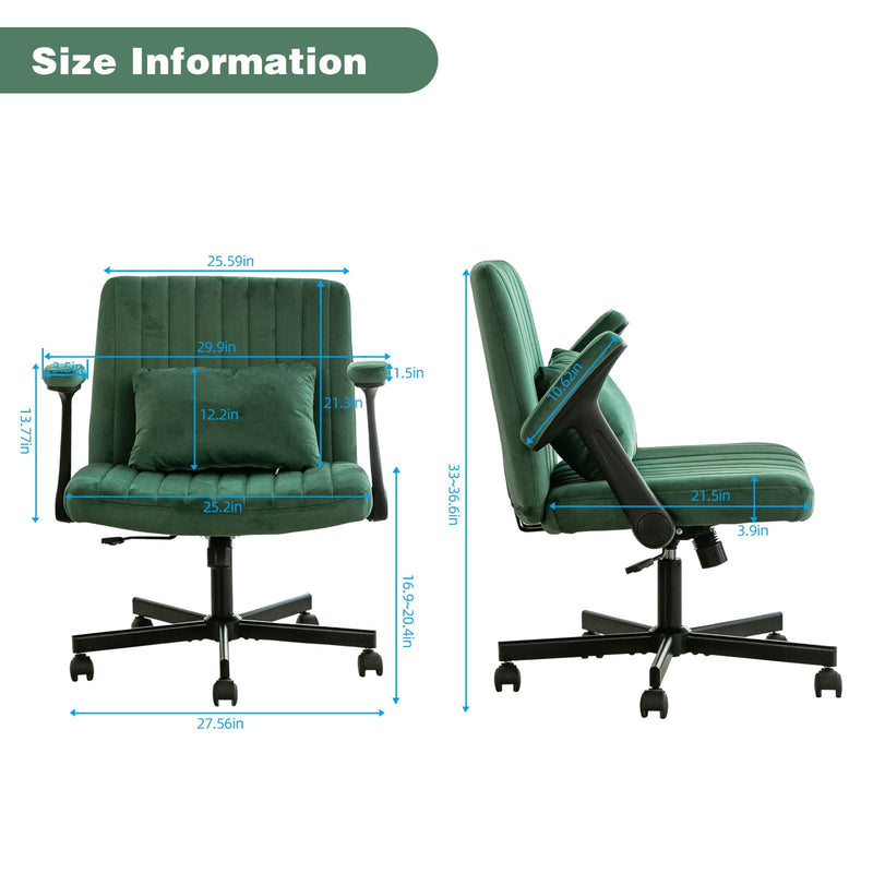 Criss Cross Armrest Office Chair With Wheels by HouseOfZazla