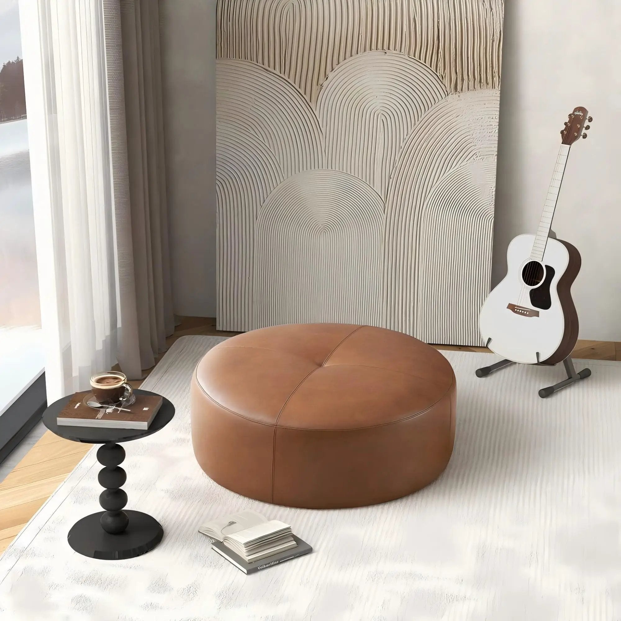 Rochelin - Ottoman - Tan by Unique Piece Furniture