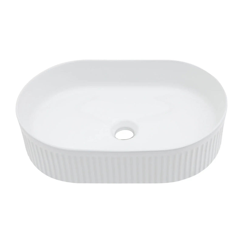 Vessel Oval Bathroom Sink - White by HouseOfZazla