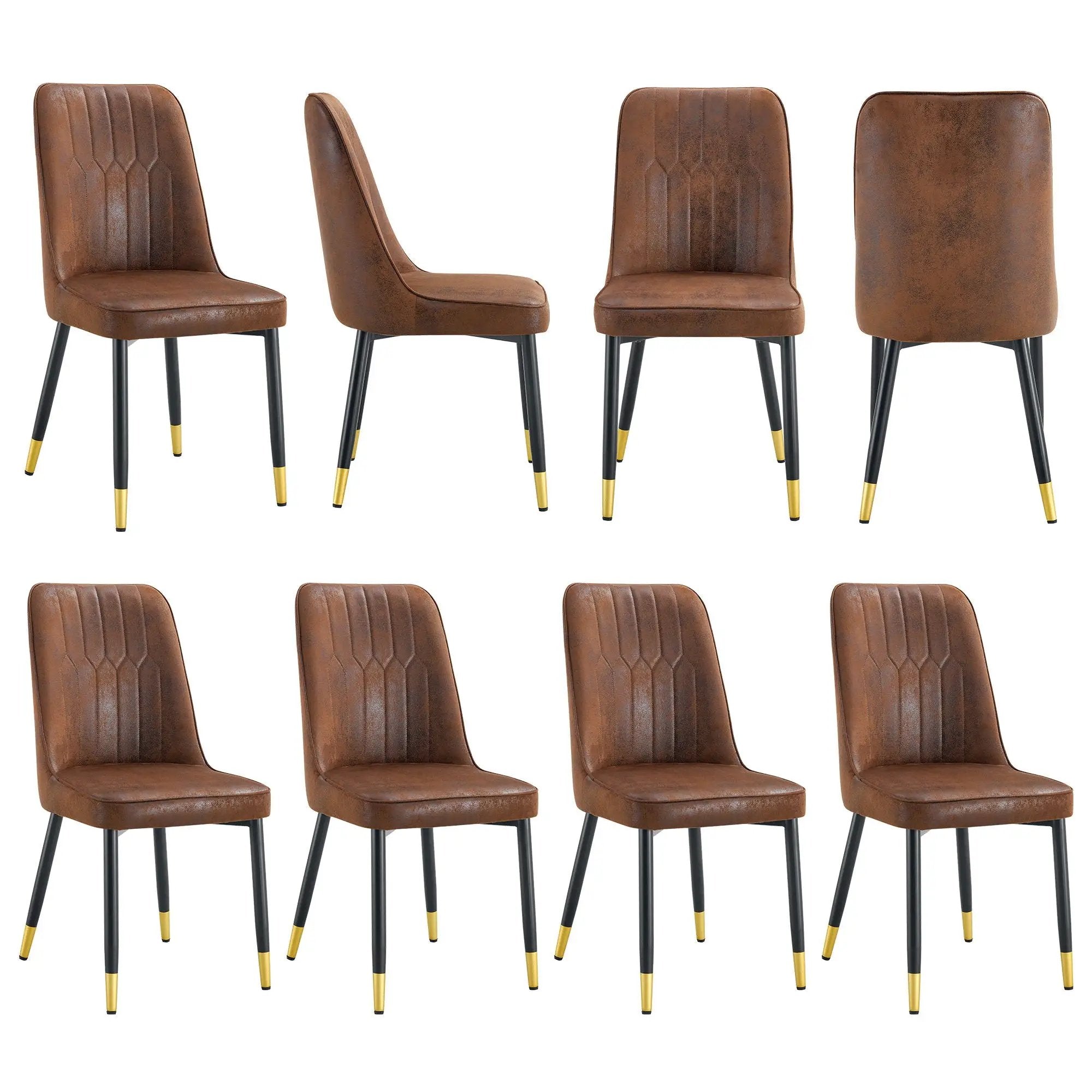 Modern Dining Chairs With Sleek Backrest and Metal Legs by HouseOfZazla