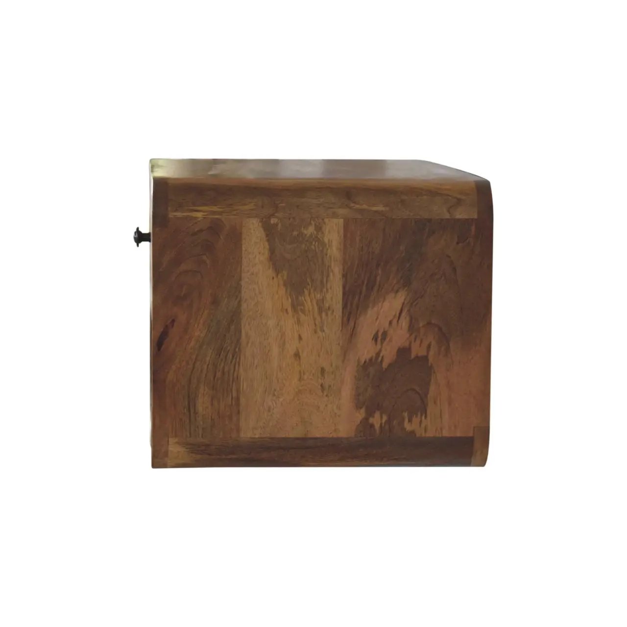 Solid Wood Large Floating Curve Open Slot Bedside by HouseOfZazla