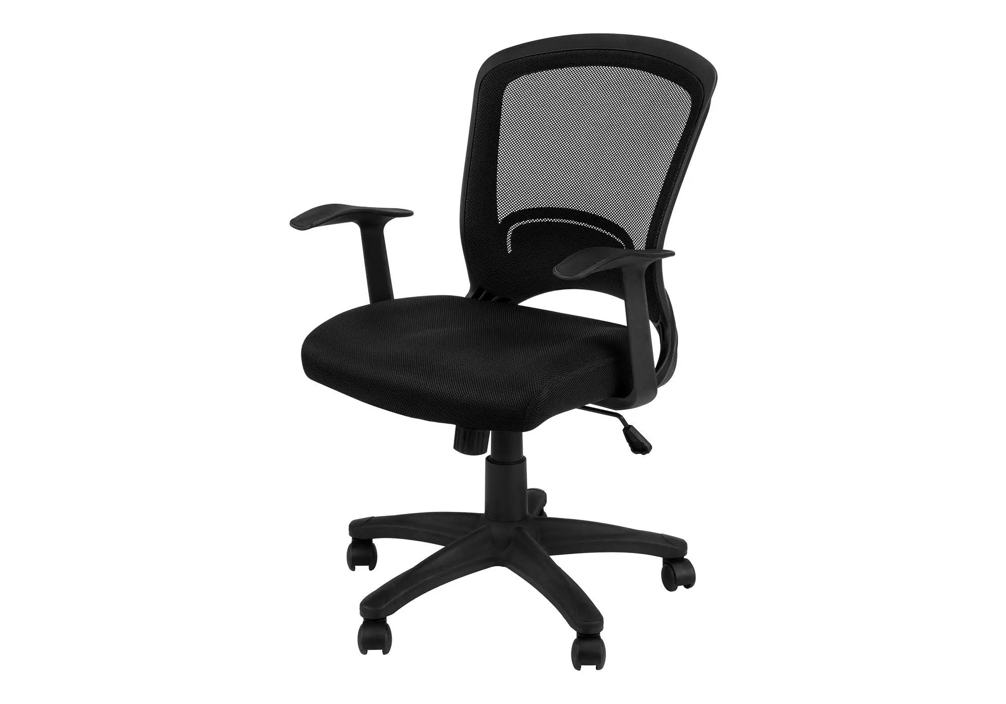 Office Chair, Adjustable Height, Swivel, Ergonomic, Armrests, Mesh - Black by HouseOfZazla