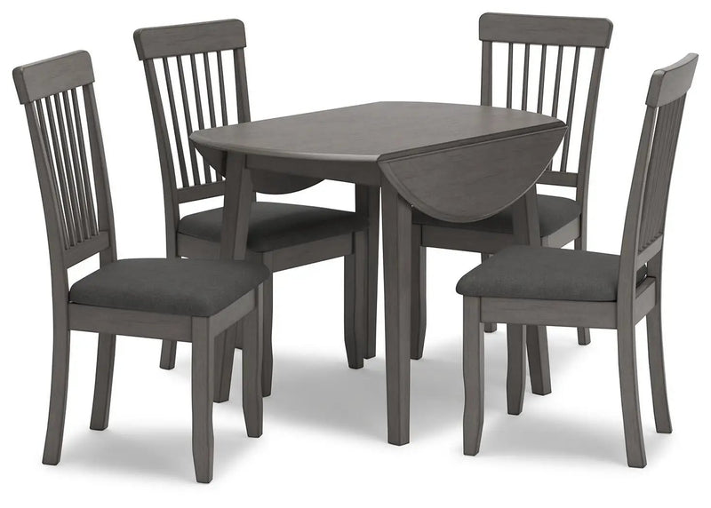 Shullden - Round Drm Drop Leaf Table - Gray by Unique Piece Furniture