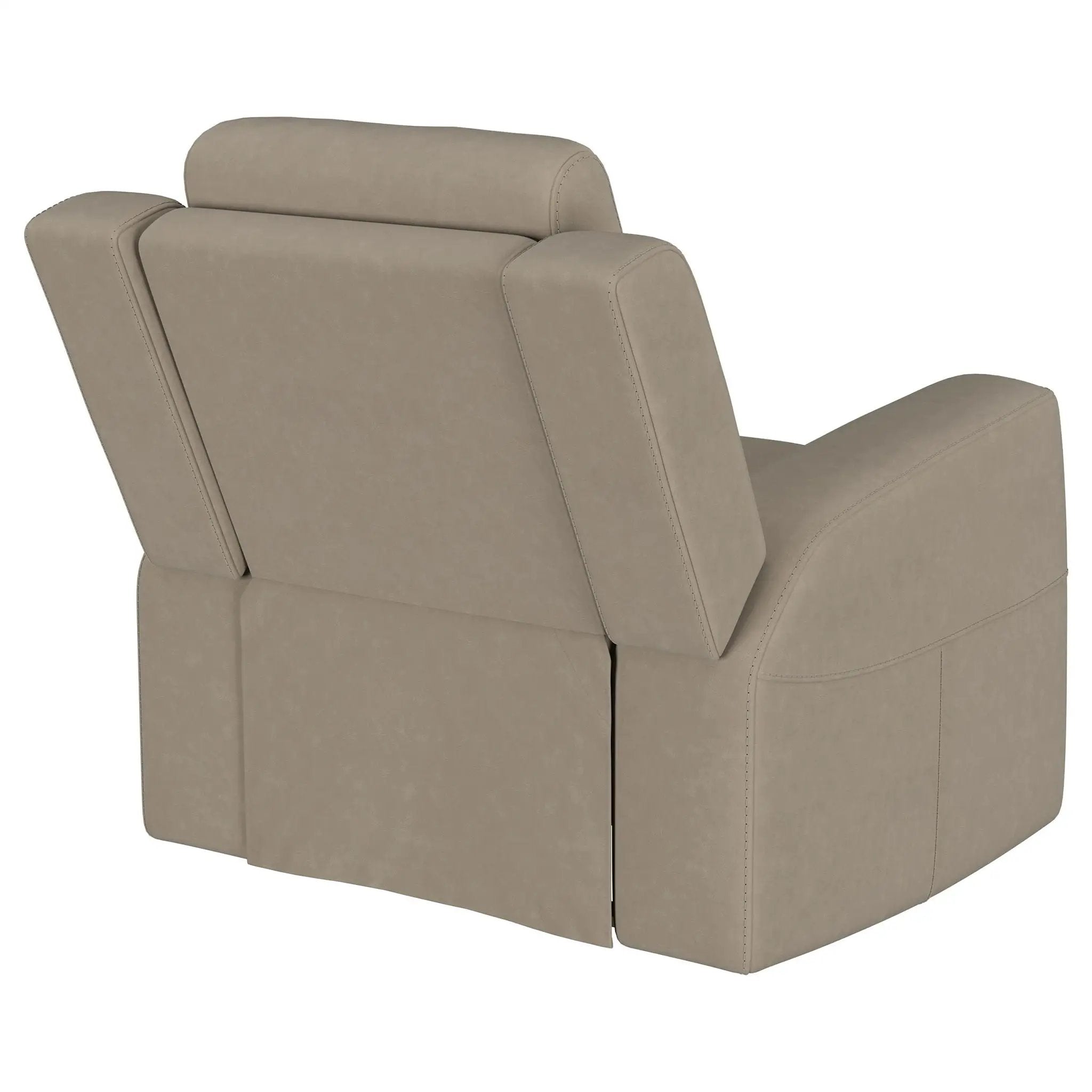 Slater - Upholstered Recliner Chair With Manual Recline - Taupe by HouseOfZazla