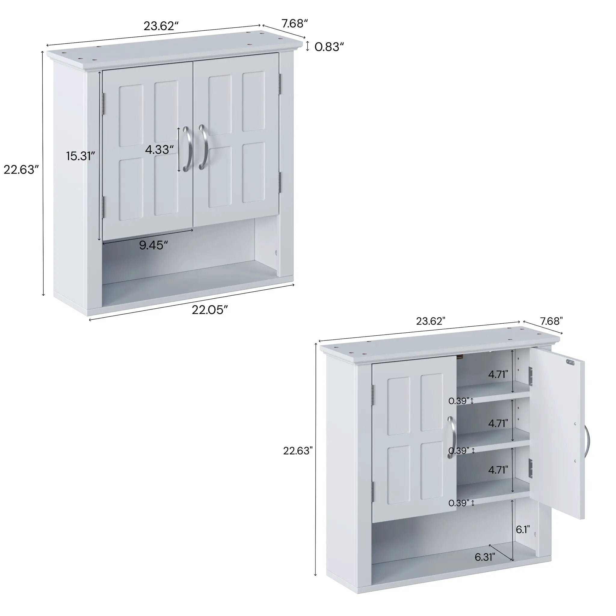 Multi Functional Wall Mounted Cabinet With Adjustable Shelves For Bathroom by HouseOfZazla