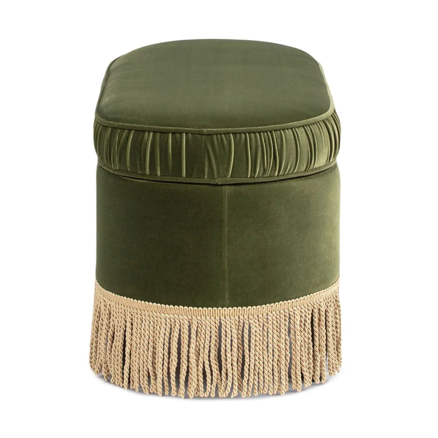 Serena - Contemporary Design Oval Storage Bench Ottoman by HouseOfZazla