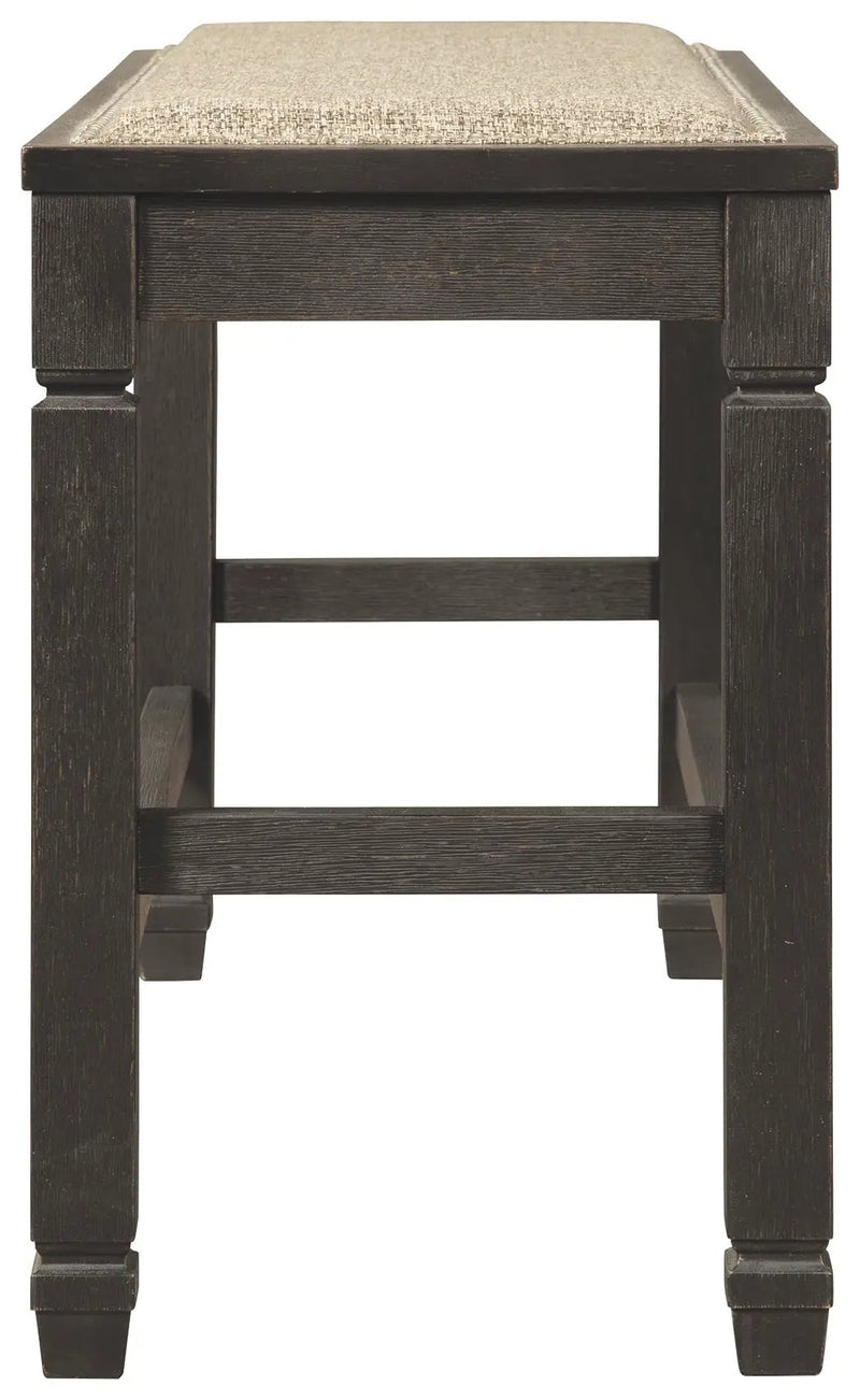 Tyler Creek - DBL Counter UPH Bench - Antique Black by Unique Piece Furniture