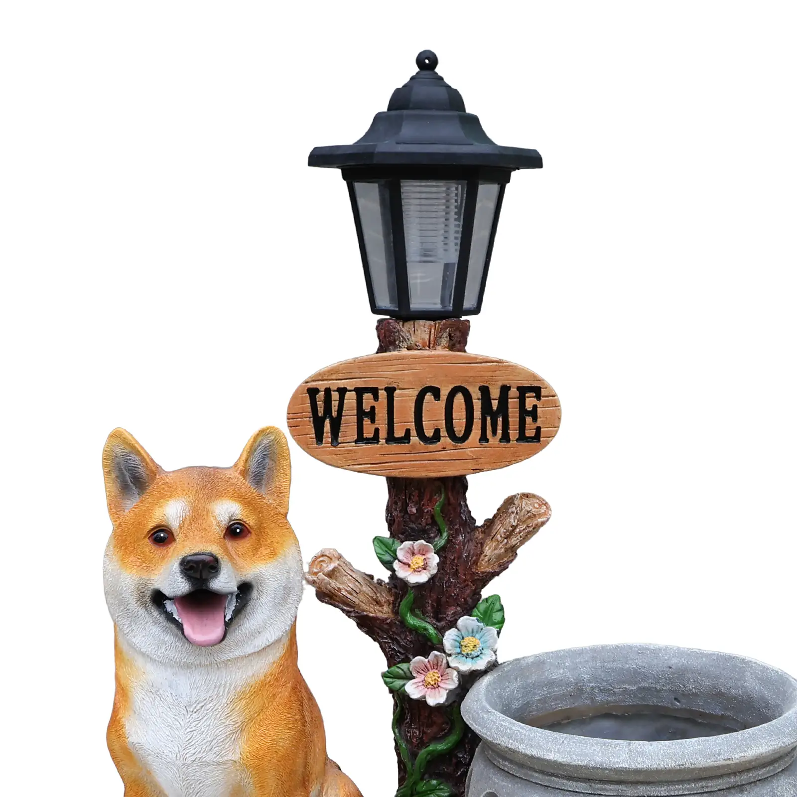 Sitting Akita Dog Planter Garden Decor by HouseOfZazla