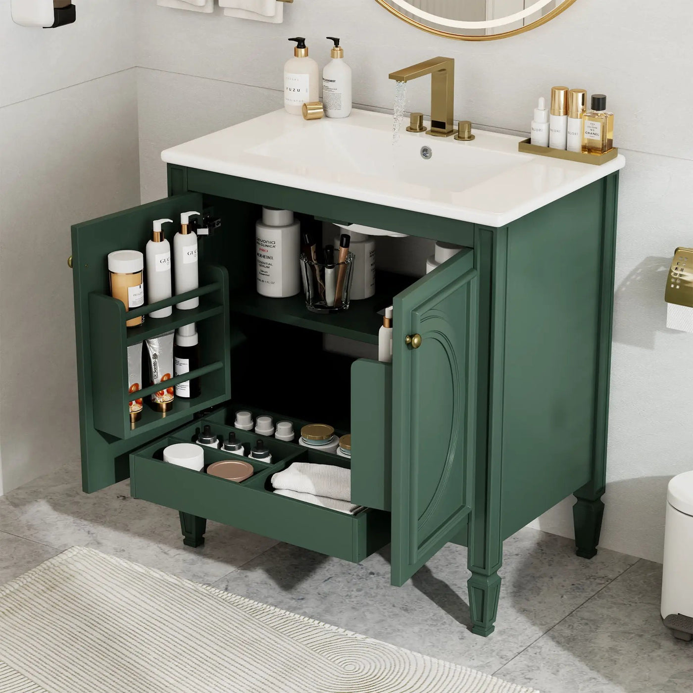 Bathroom Vanity With Sink With 2 Doors And Adjustable Shelf by HouseOfZazla