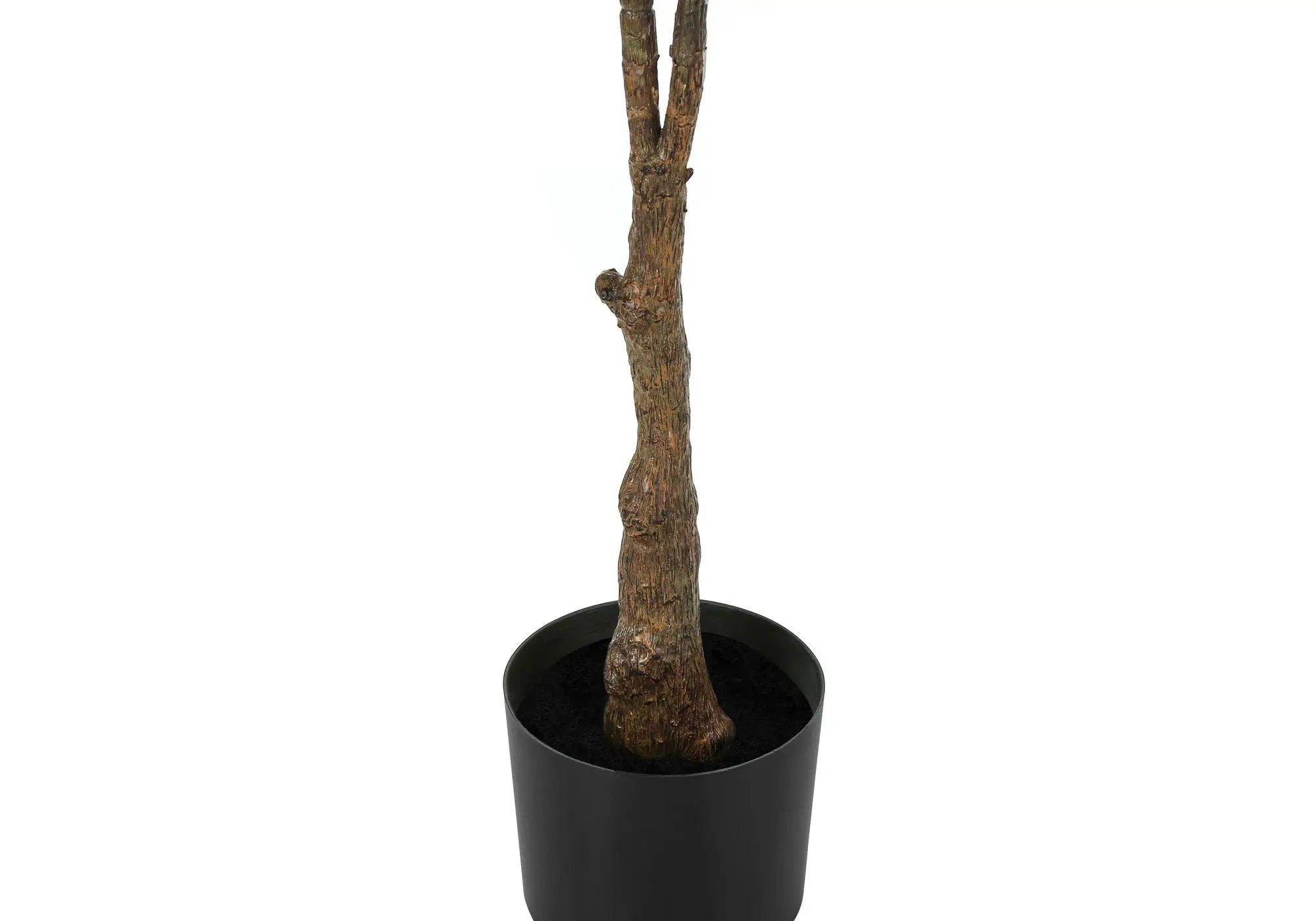52" Tall, Artificial Plant, Rubber Tree, Indoor, Faux, Fake, Floor, Greenery, Potted, Real Touch, Decorative - Green / Black by Unique Piece Furniture