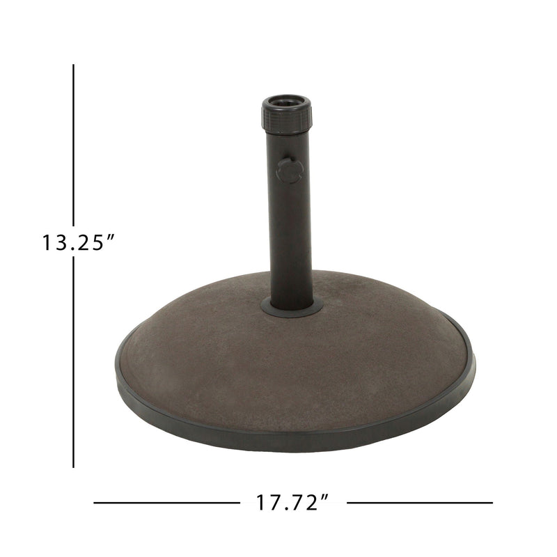Holder Round Umbrella Base 33 Lbs Concrete - Brown by HouseOfZazla