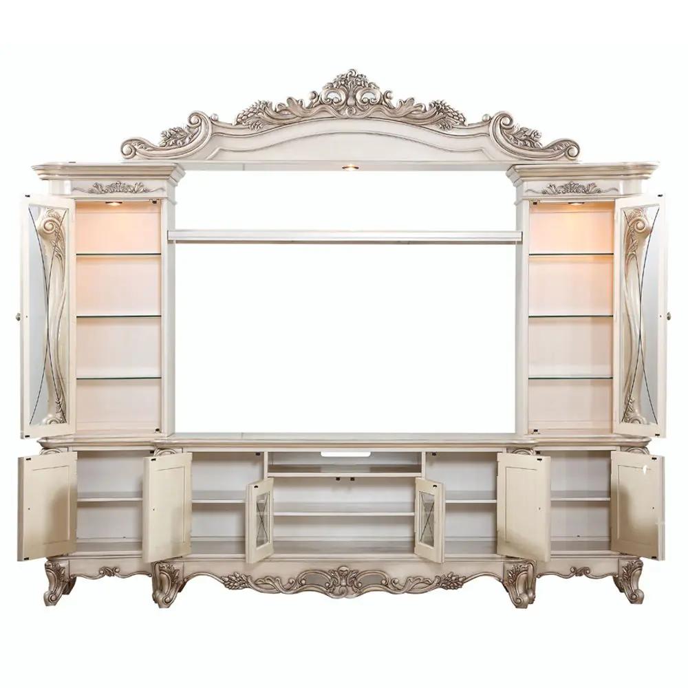 Gorsedd - Entertainment Center - Golden Ivory by Unique Piece Furniture