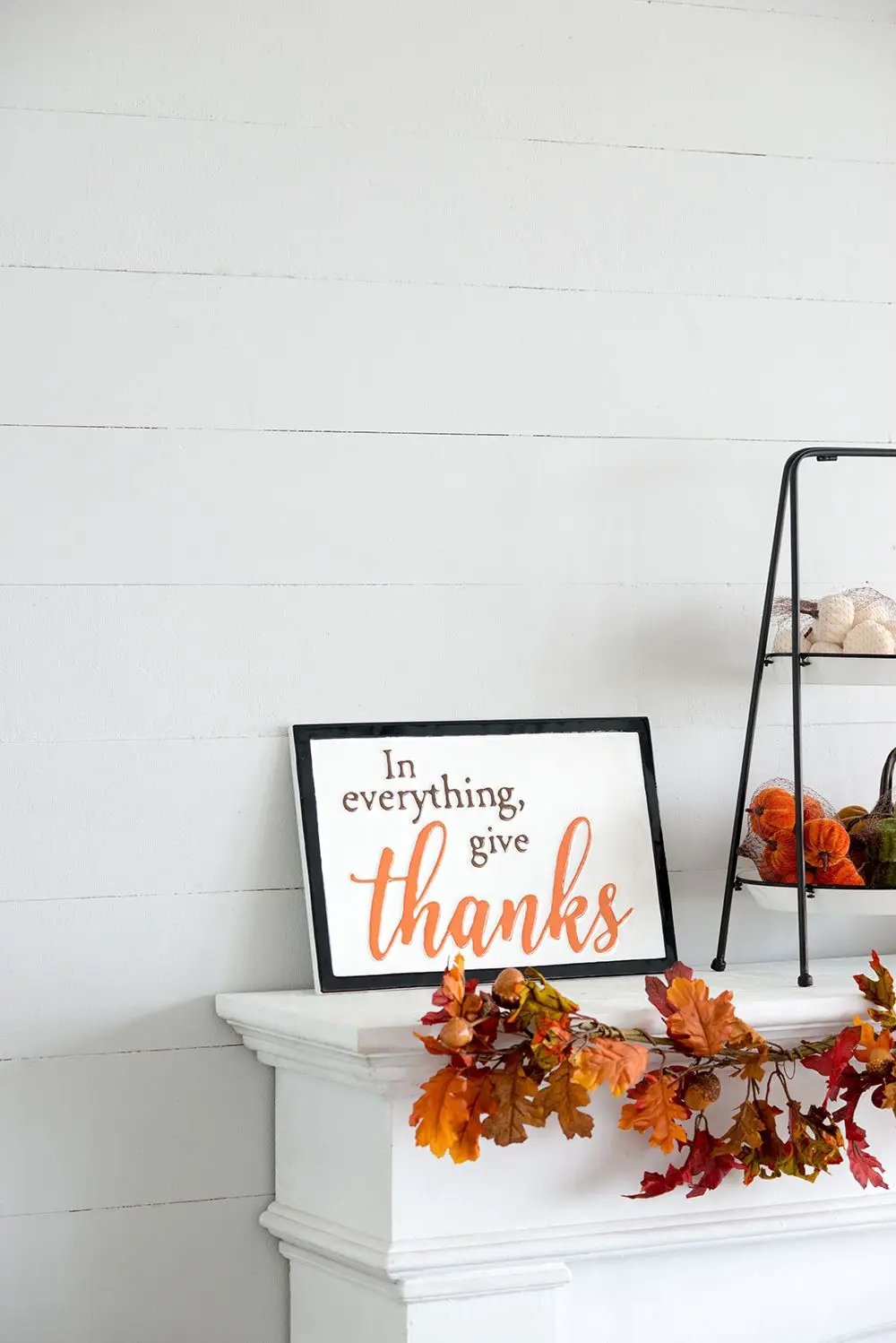 Thanks Wall Sign, Wall Art Decor For Harvest Festival Fall Festival & Thanksgiving Table Decorations (Set of 2) - Black / Orange / White by HouseOfZazla