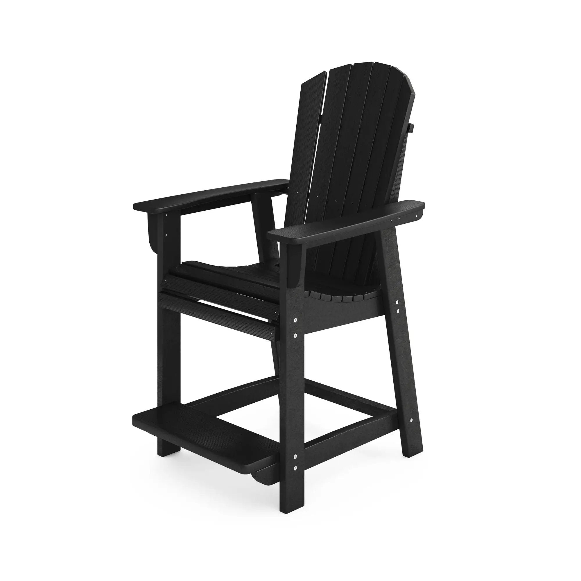 Adirondack Style Counter Chair Stylish HDPE Poly Lumber For Dining, Patio, And Garden Comfort by Unique Piece Furniture