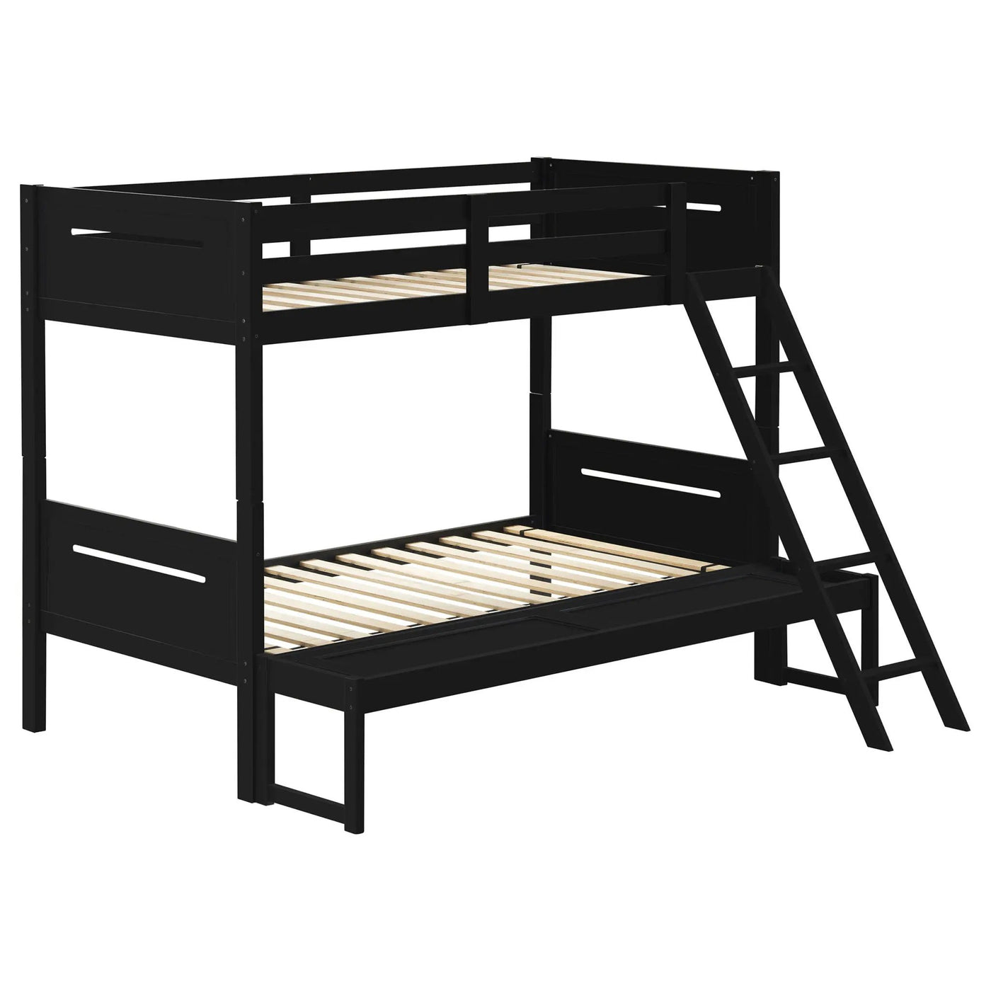 Bunk Bed With Built In Ladder, Safety Guardrails And Angled Access Step by HouseOfZazla