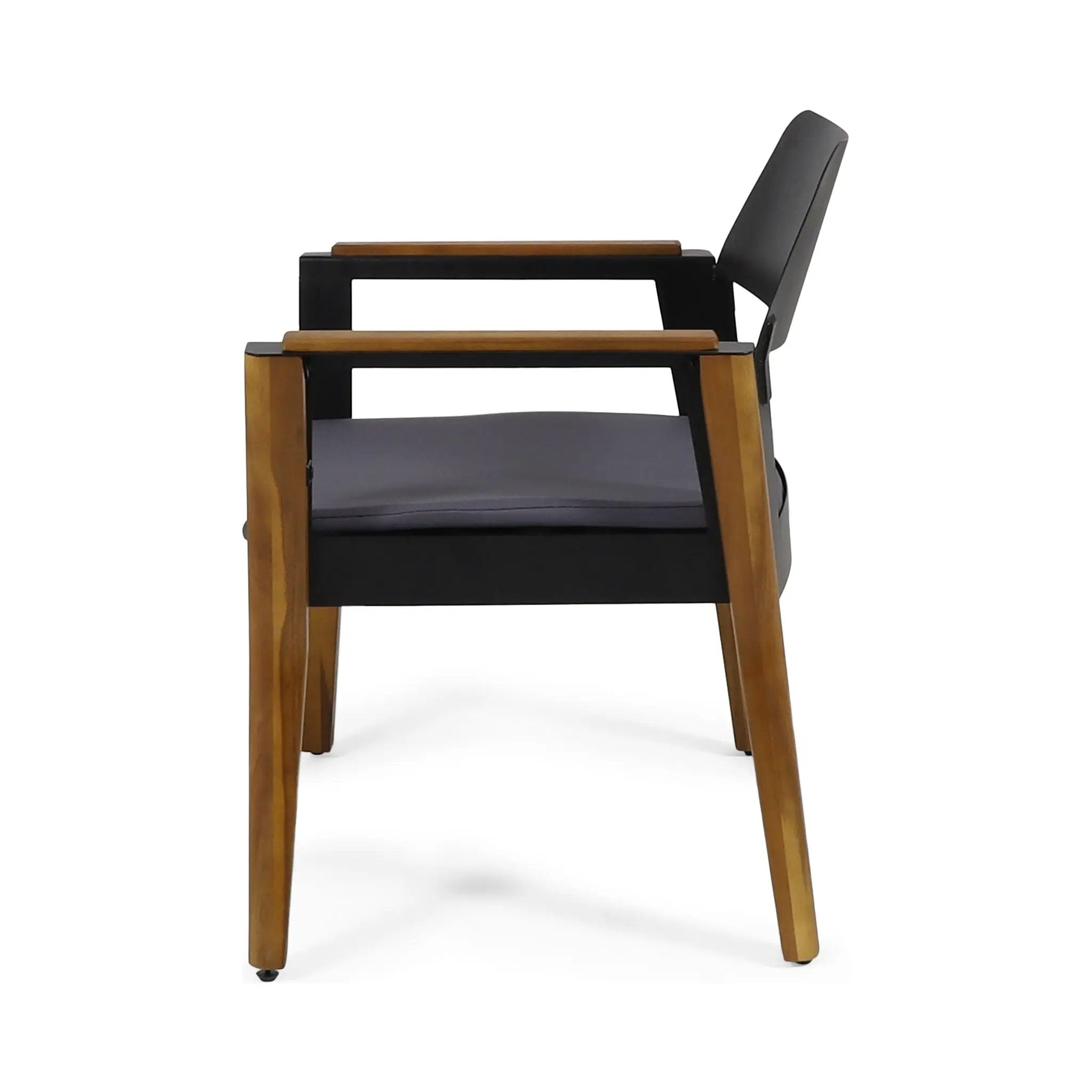 Soho Transitional Style Outdoor Club Chair (Set of 2) with Cushions - Teak by HouseOfZazla