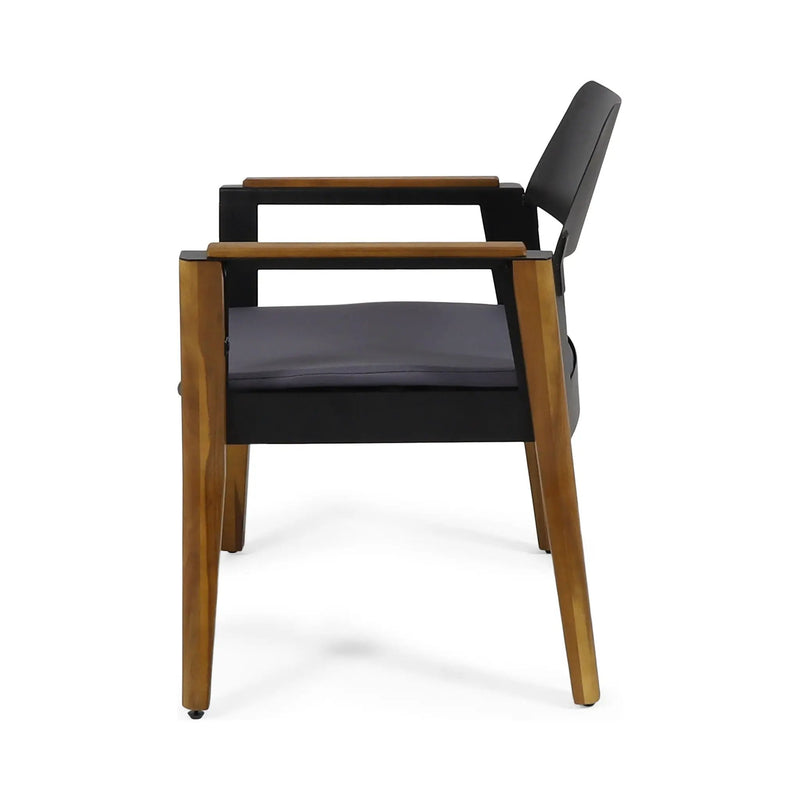 Soho Transitional Style Outdoor Club Chair (Set of 2) with Cushions - Teak by HouseOfZazla
