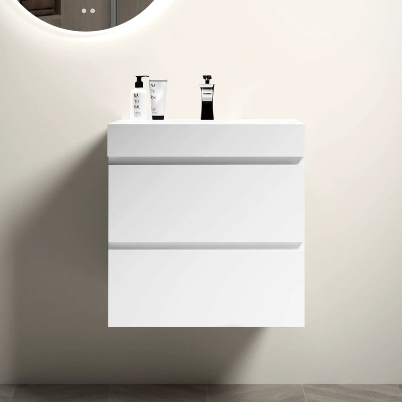 Alice - Bathroom Vanity With Large Storage, Sink Wall Mounted Floating Bathroom Vanity For Modern Bathroom, One-Piece Sink Basin Without Drain And Faucet by Unique Piece Furniture