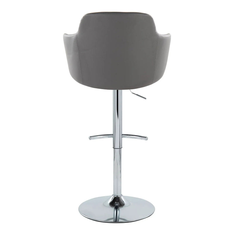 Boyne - Contemporary Adjustable Barstool With Swivel & Rounded T Footrest (Set of 2) by HouseOfZazla