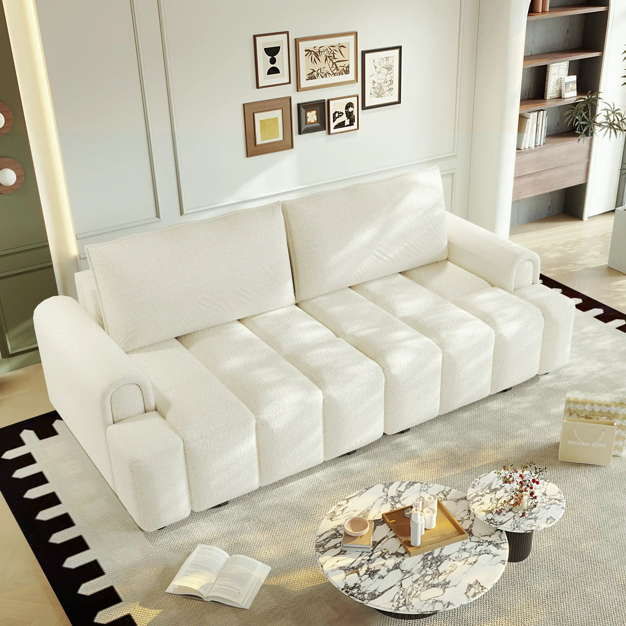 4 Seater Modern Couch With Seats Storage by HouseOfZazla