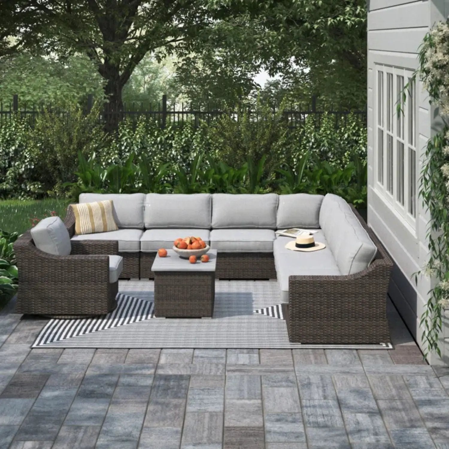 Stylish Sofa Seating Group With Cushions Perfect For Outdoor Gatherings by Unique Piece Furniture