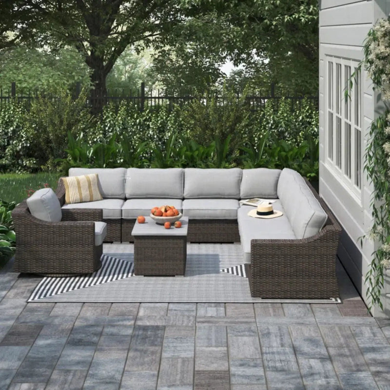 Stylish Sofa Seating Group With Cushions Perfect For Outdoor Gatherings by Unique Piece Furniture