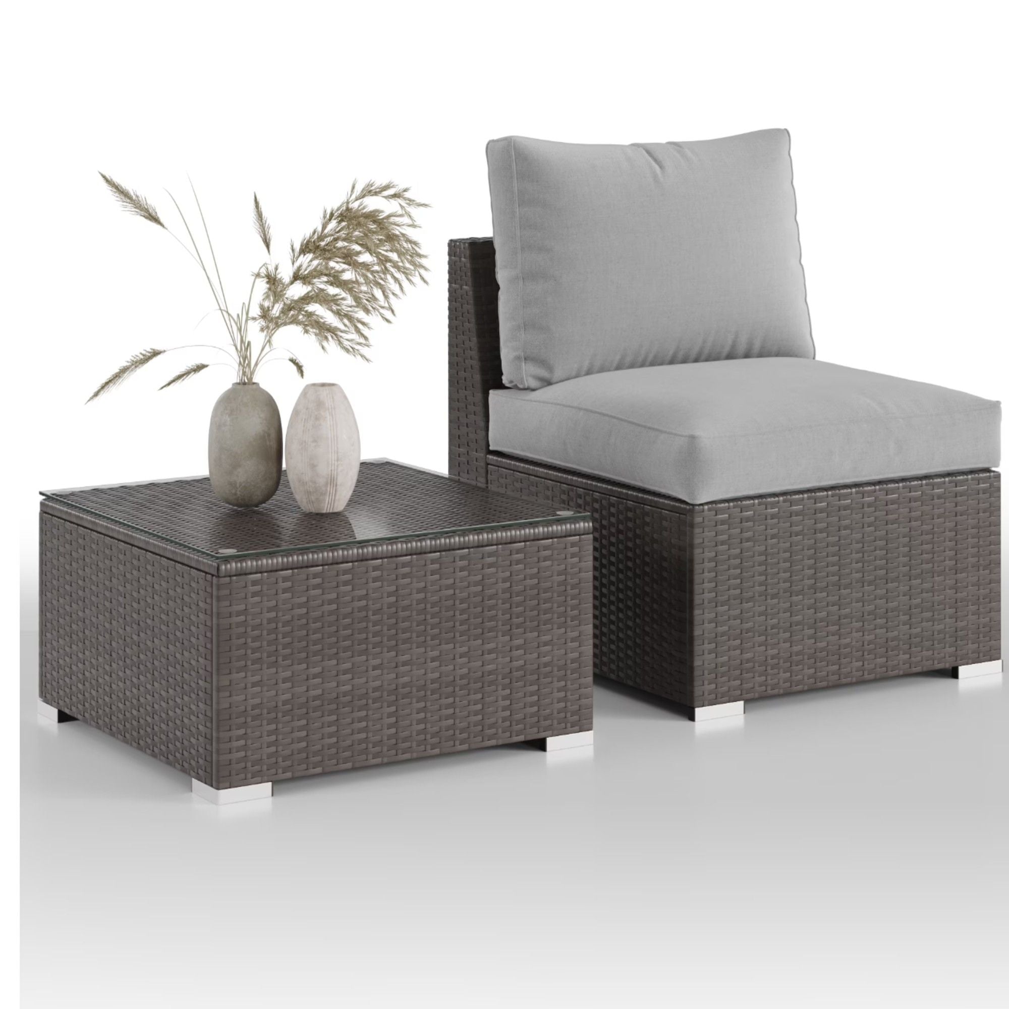 Modern Patio Set With Coffee Table by HouseOfZazla