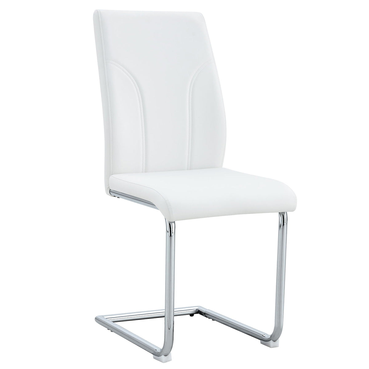 Modern Dining Chairs with High Backrest and Sturdy Legs - Black or White
