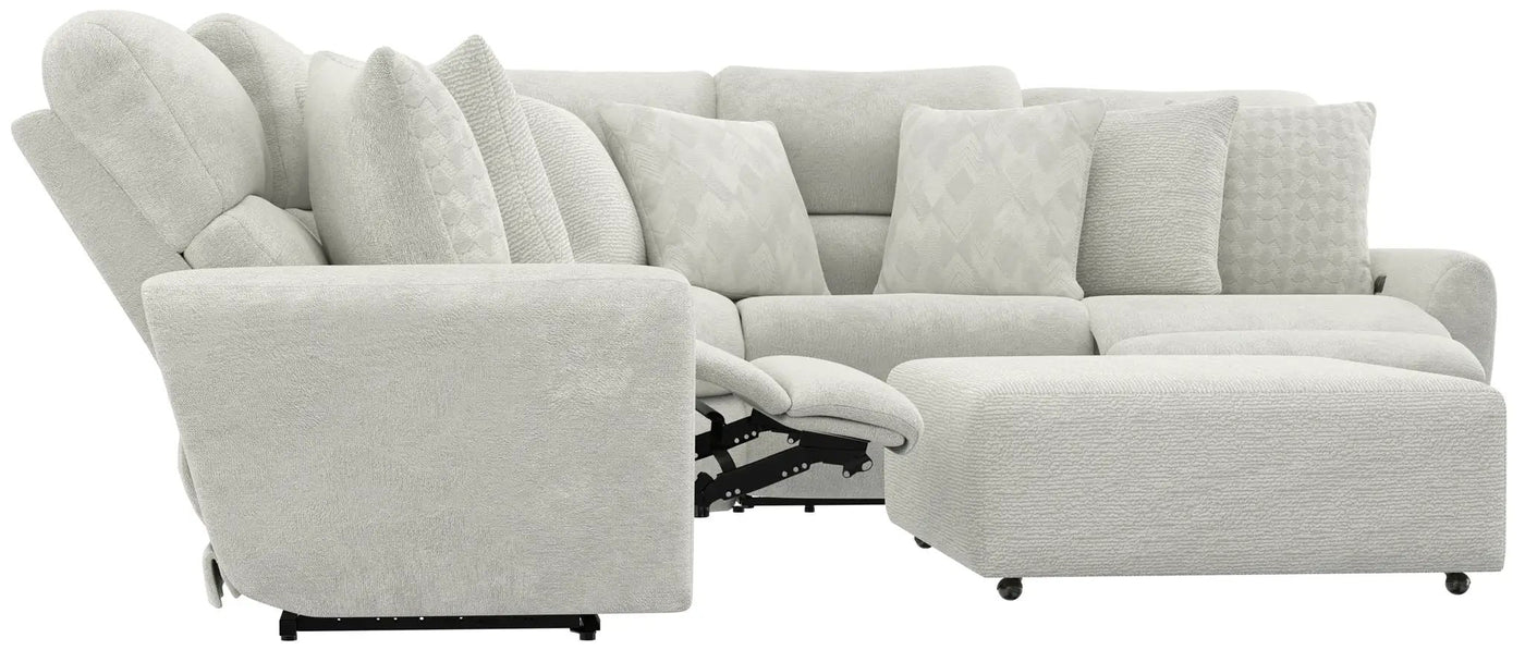 Majesty - Deep Seating Power Reclining Sectional And Ottoman by Unique Piece Furniture