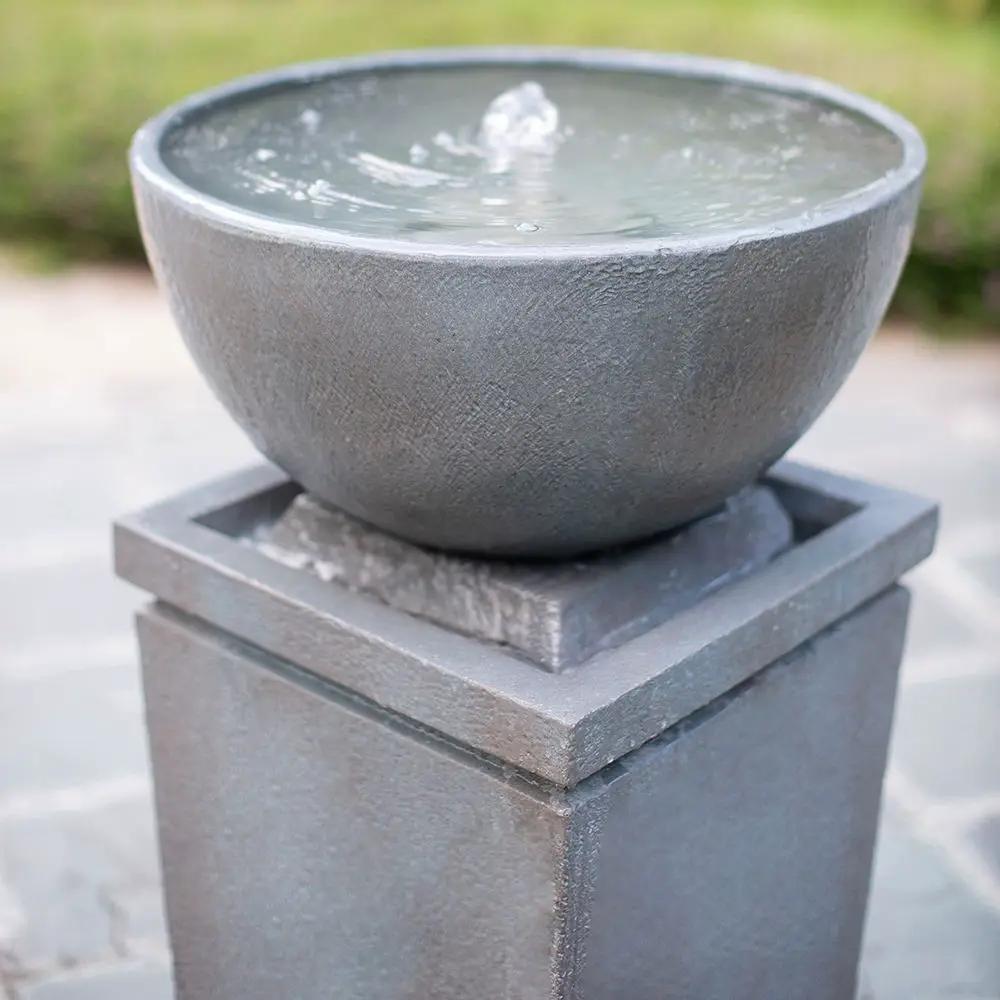 Zen Bowl Water Fountain, Outdoor Bird Feeder / Bath Fountains, Relaxing Water Feature For Garden by HouseOfZazla