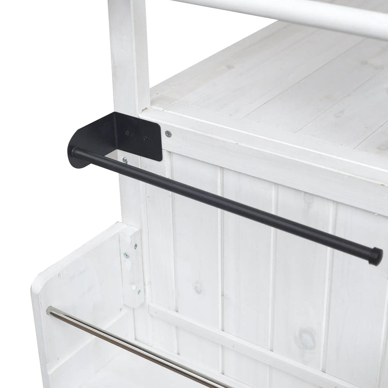Foldable Outdoor Kitchen Island Patio Cart with Storage by HouseOfZazla