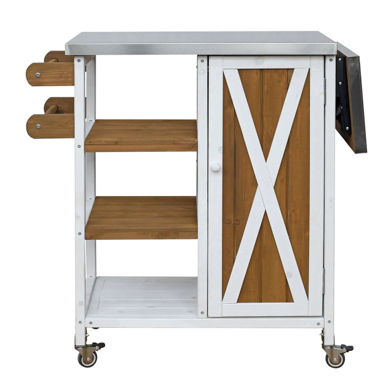 Foldable Outdoor Kitchen Island Patio Prep Station by HouseOfZazla