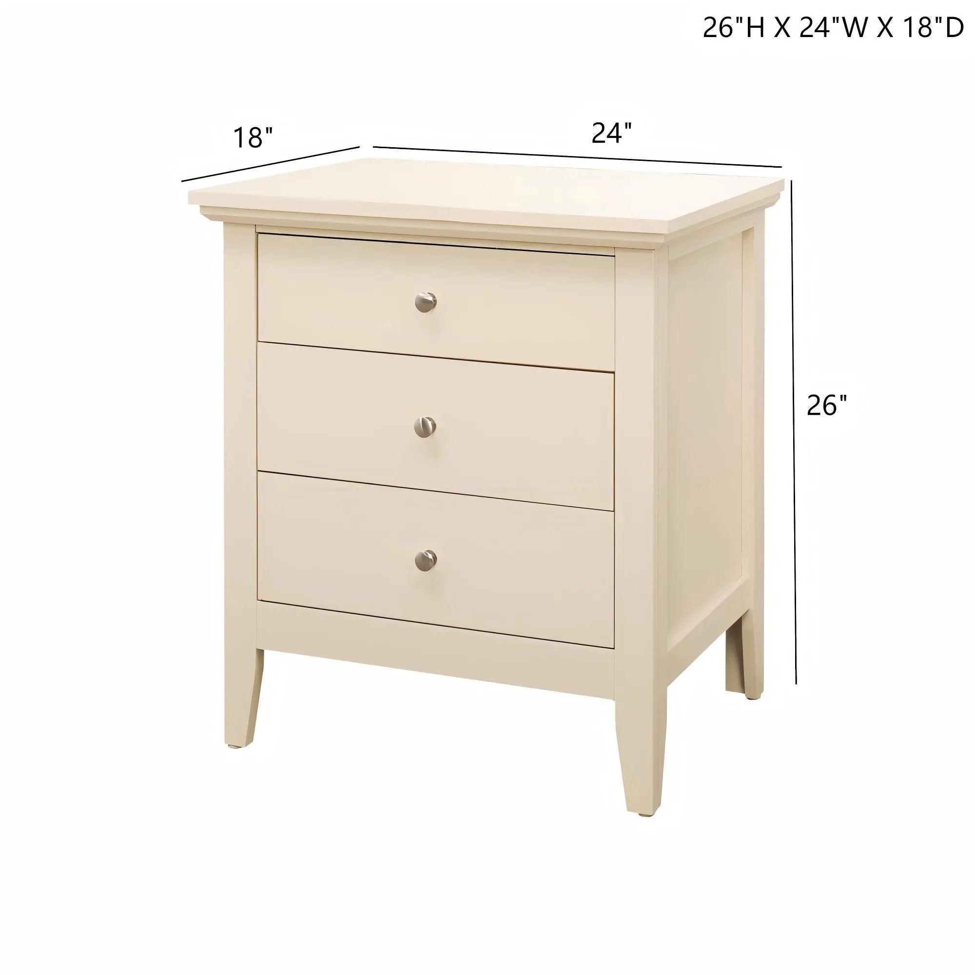 3 Drawer Nightstand & Dove Tailed Drawers by Unique Piece Furniture
