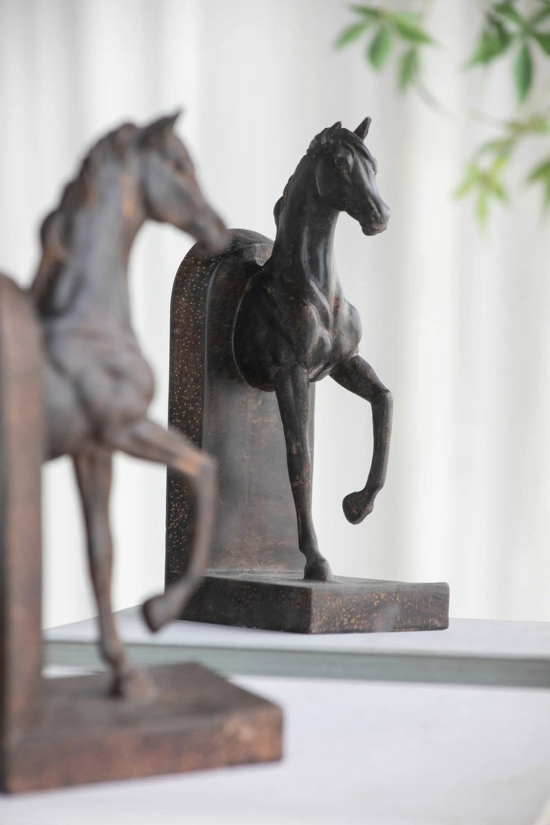 S/2 5x4x10.5' Trotting Horse Bookends by HouseOfZazla