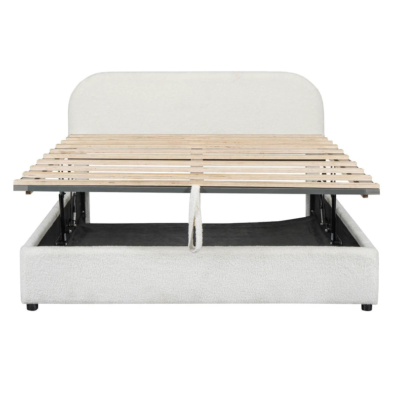 Upholstered Platform Bed With Hydraulic Storage System by HouseOfZazla