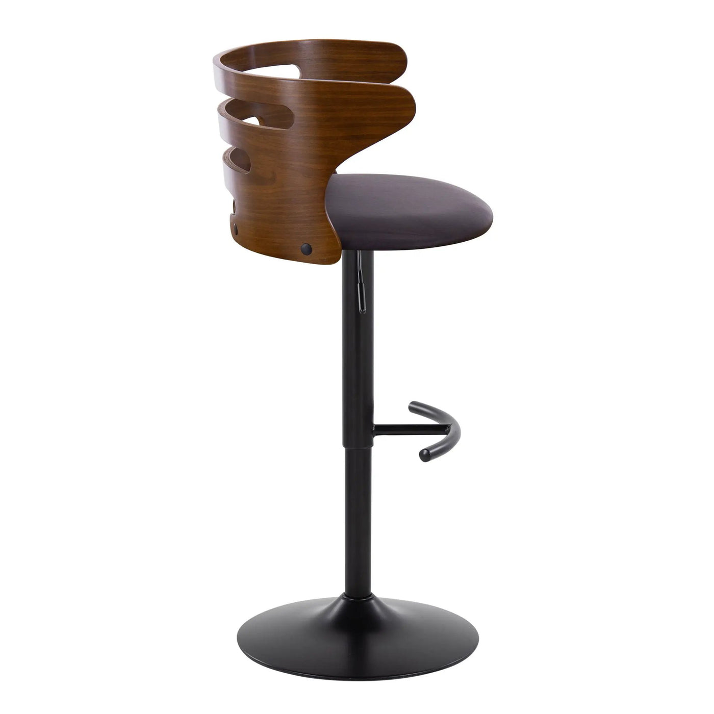 Cosi - Mid Century Modern Adjustable Barstool With Swivel With Rounded T Footrest (Set of 2) by HouseOfZazla