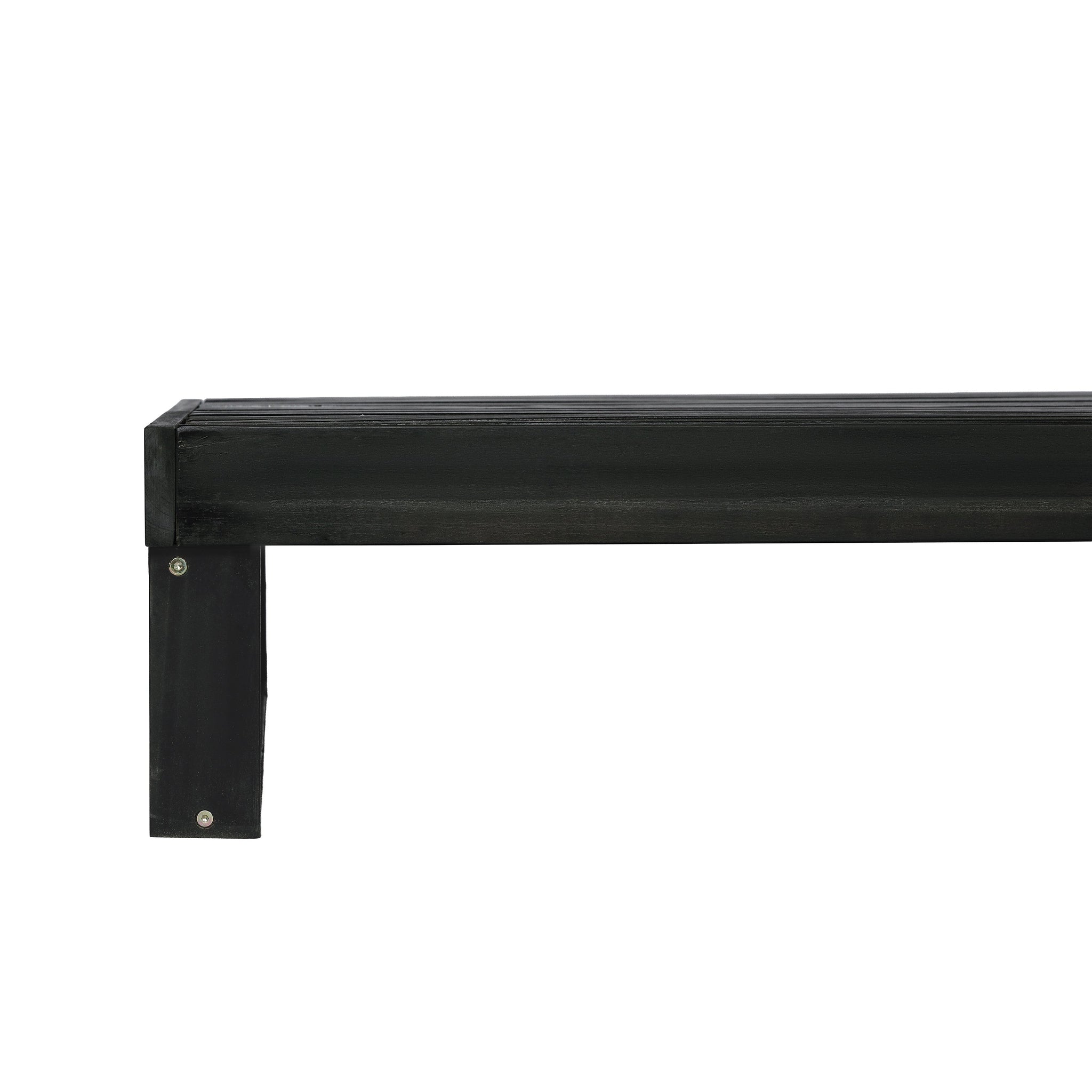 Black Acacia Wood Chaise Lounge by HouseOfZazla