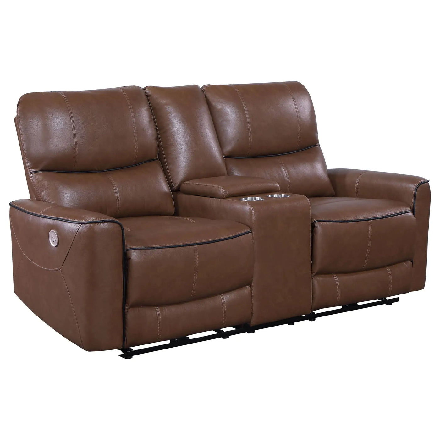 Denson - Power Reclining Loveseat With Console And USB Port by HouseOfZazla