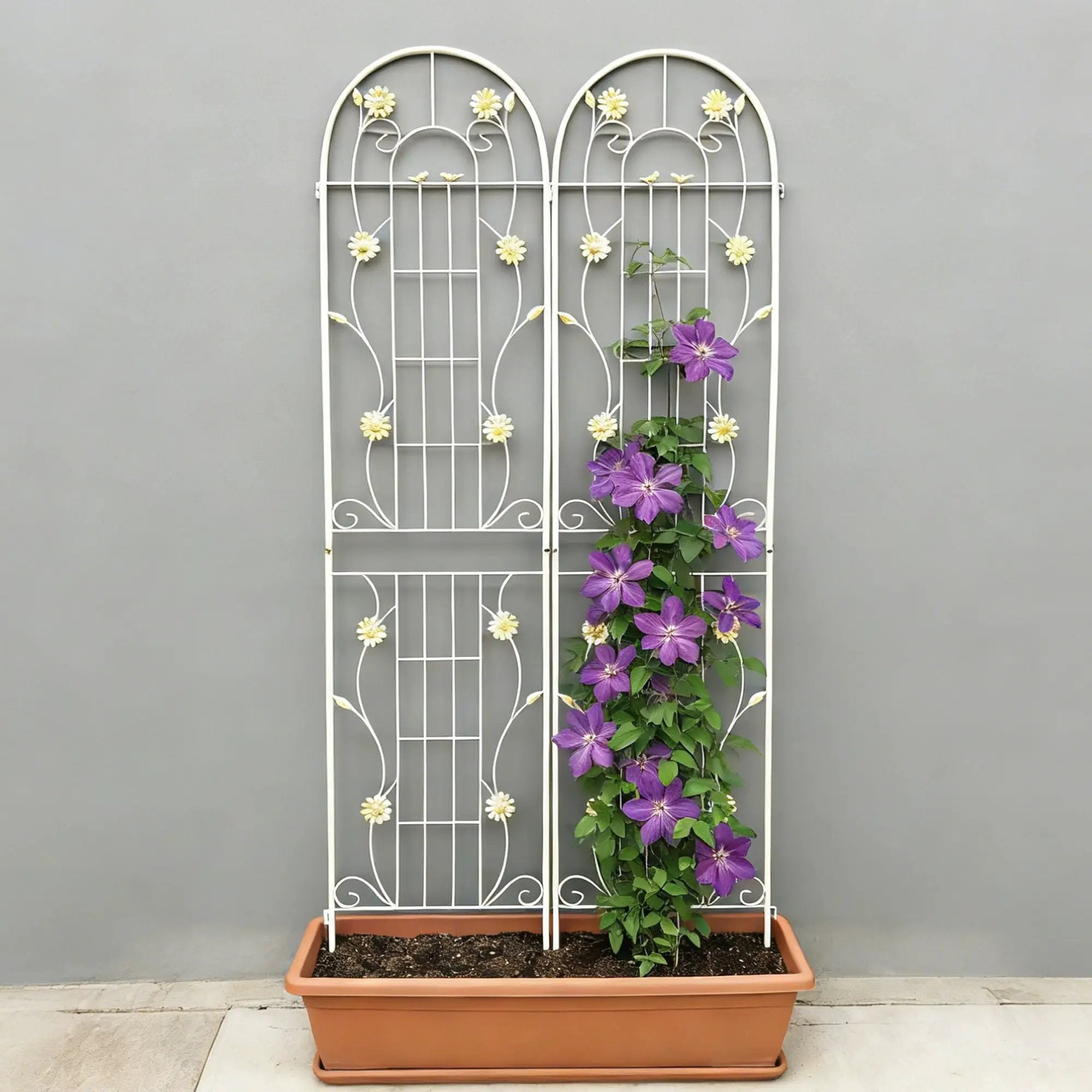 Metal Garden Trellis Rustproof Trellis For Climbing Plant Outdoor Flower Support by Unique Piece Furniture