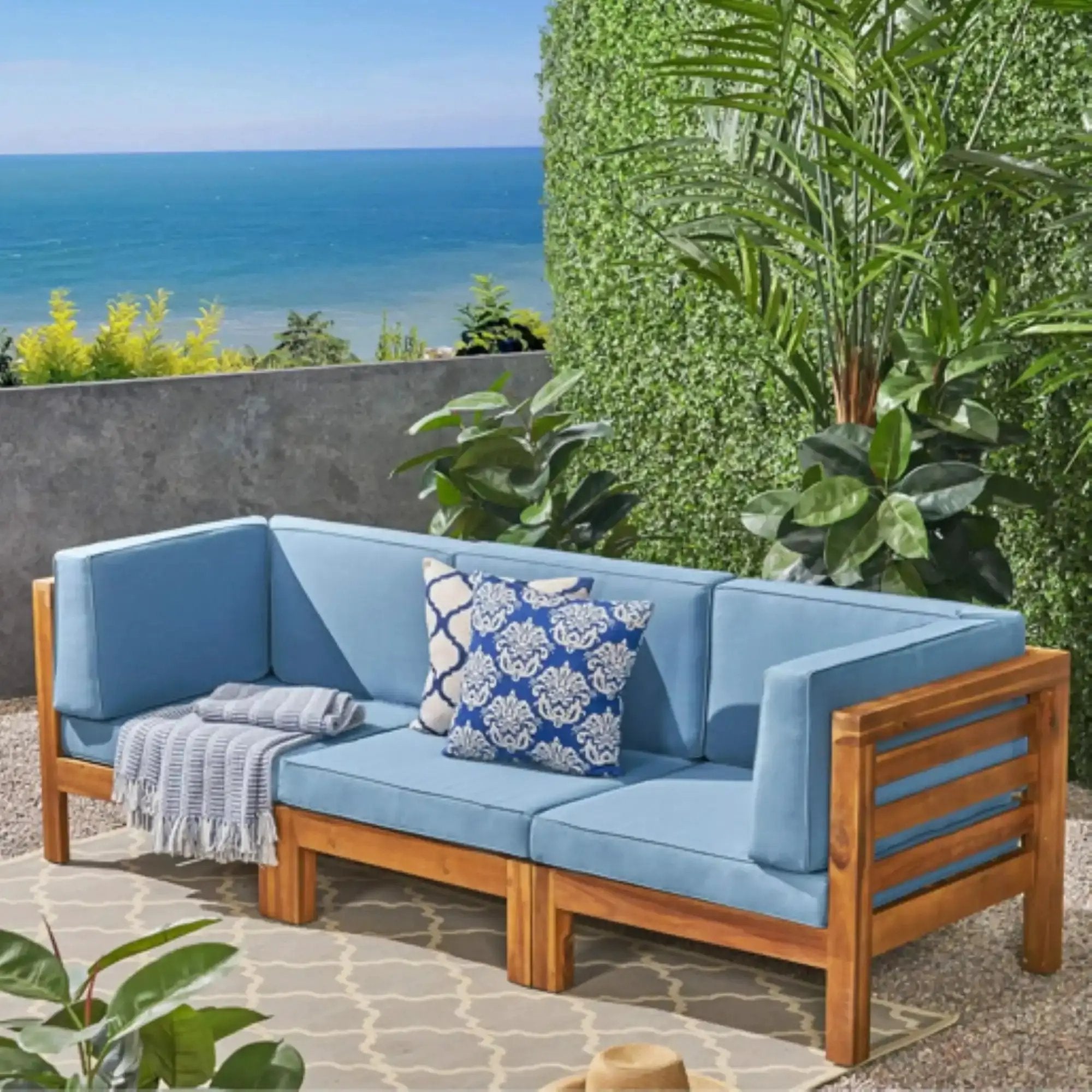 Oana 3 Piece Sofa Set With Water Resistant Cushions by HouseOfZazla