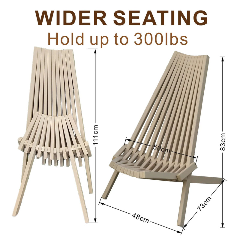 Folding Acacia Wood Outdoor Lounge Chair by HouseOfZazla