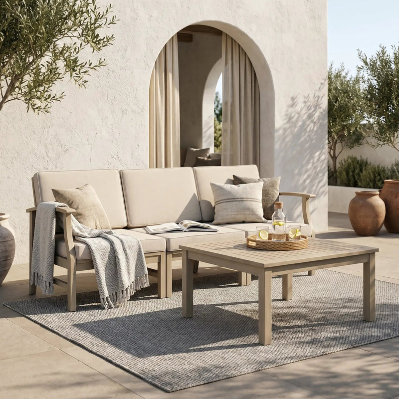 Perla 3 Seater Sofa and Table Set by HouseOfZazla