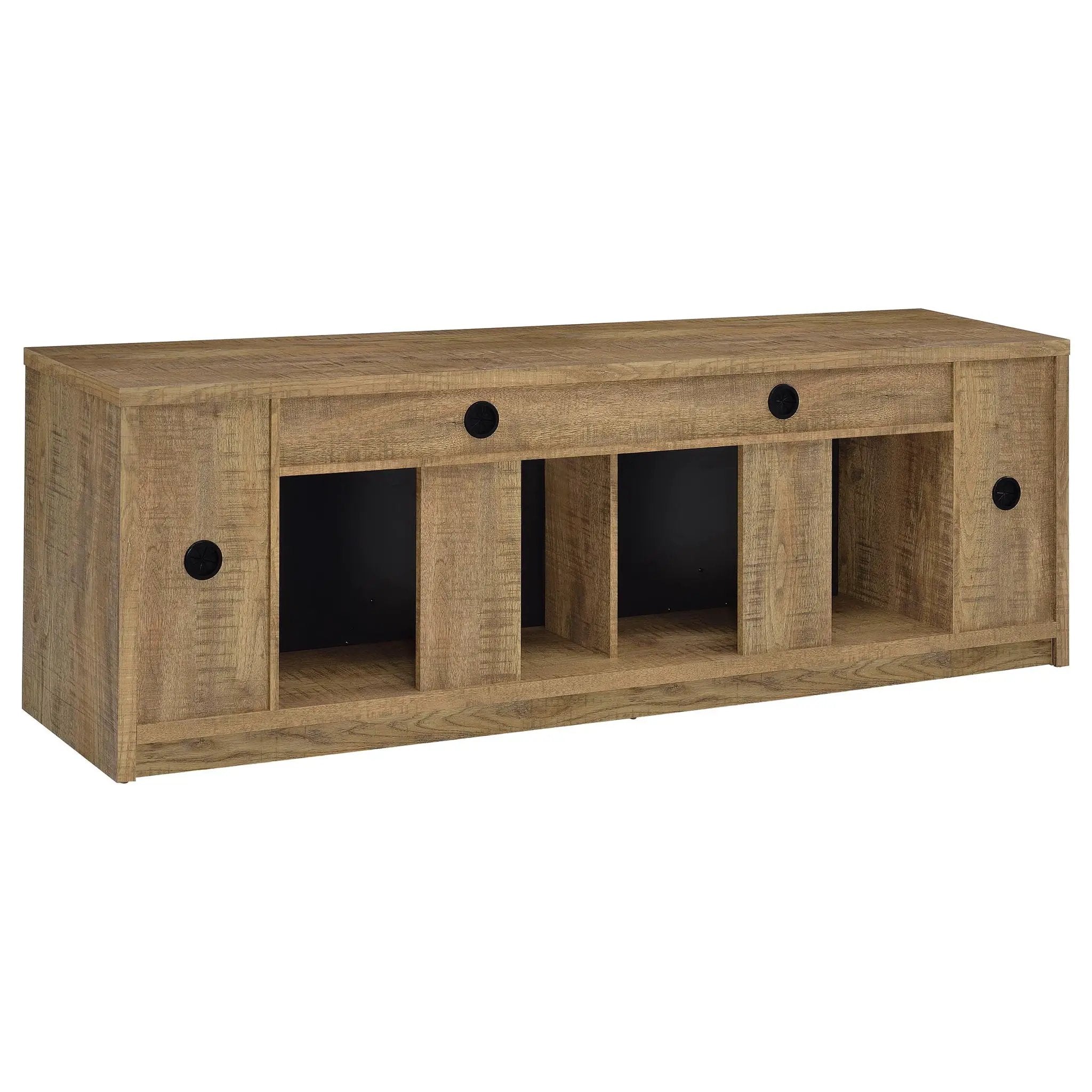 Eddy 79-inch 2-door TV Stand Fireplace Media Console Mango by Unique Piece Furniture