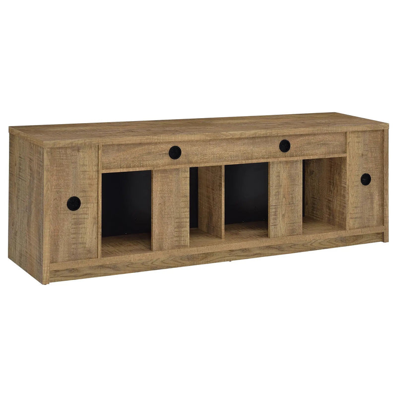 Eddy 79-inch 2-door TV Stand Fireplace Media Console Mango by Unique Piece Furniture