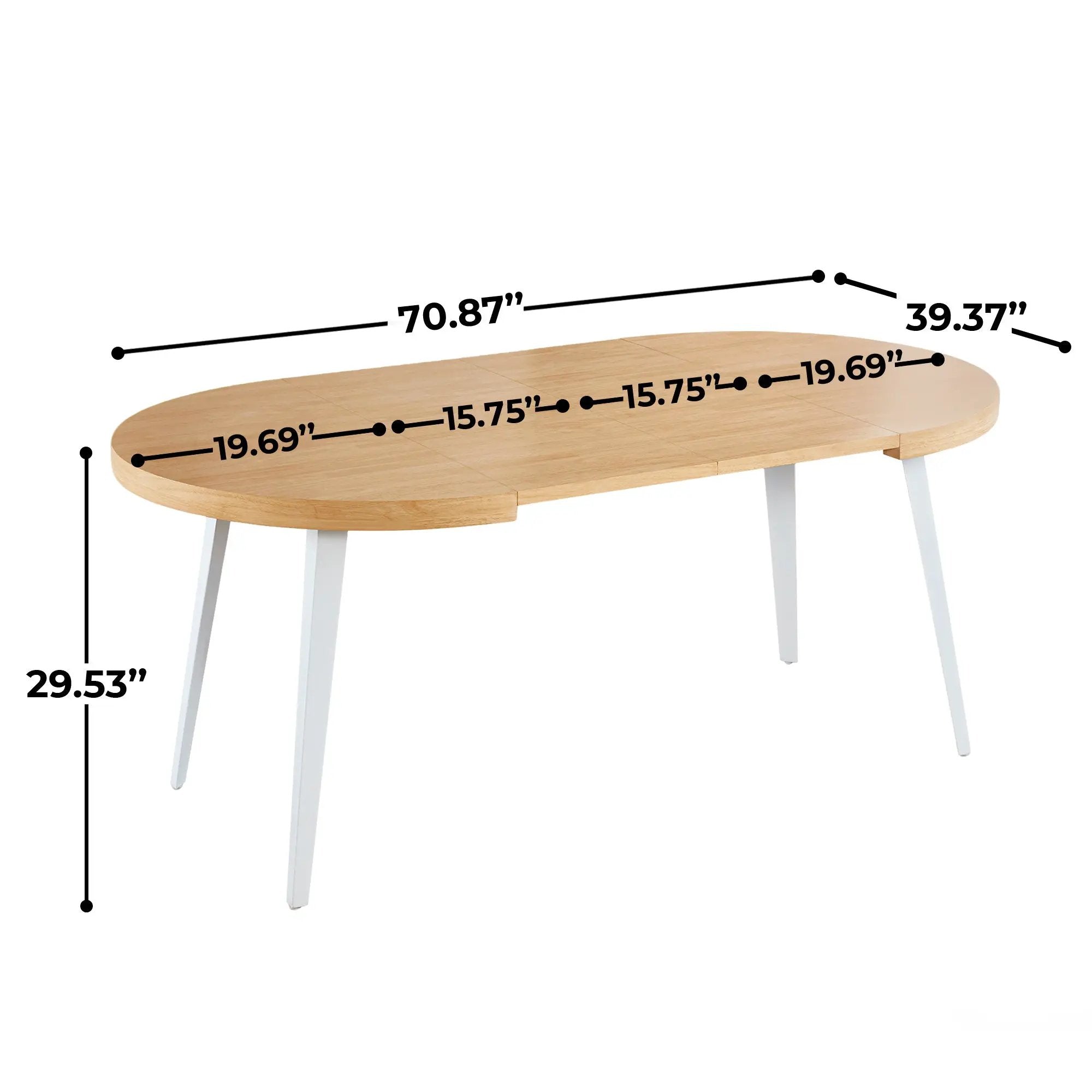 Extendable Dining Table with Metal Legs by HouseOfZazla