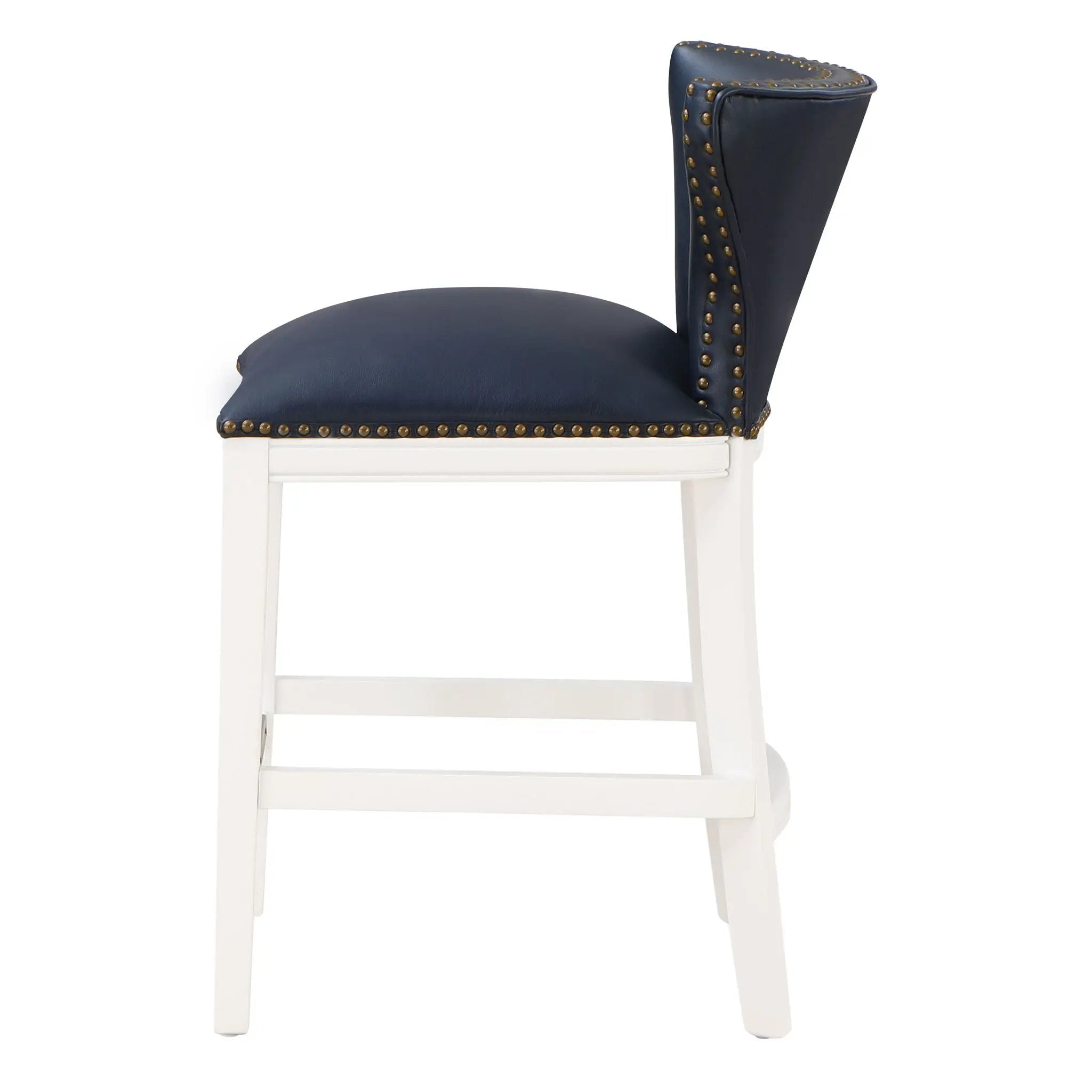 Macon - Counter Stool With Accents - Dark Blue by HouseOfZazla