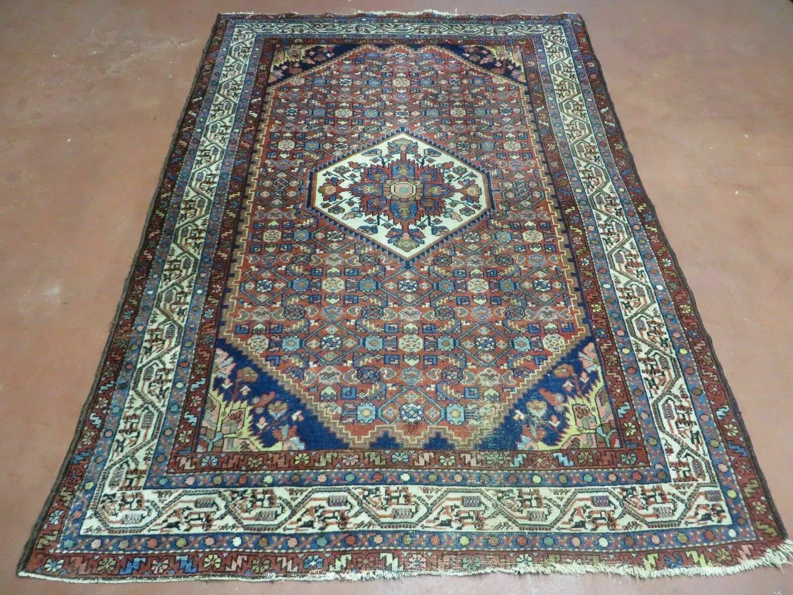 ラグ・カーペット Antique Sivas rug 4' X 7' Antique Handmade Turkish Sivas Floral Oriental Wool Rug Organi